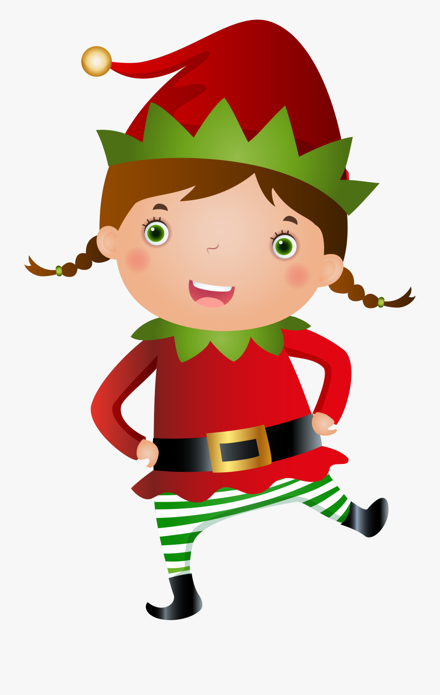 Latest Clip Art Santa And Elf On The Shelf Clipart - Elf Clipart, Transparent Clipart