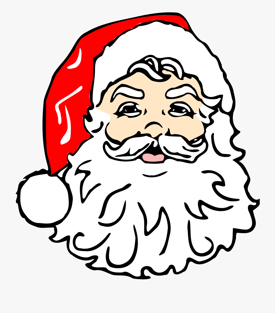 Santa Clip Art Free - Santa Head Transparent Background, Transparent Clipart