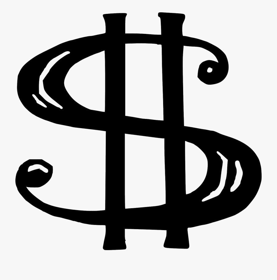 Dollar Sign Png - Dollar Sign Clip Art Black And White, Transparent Clipart