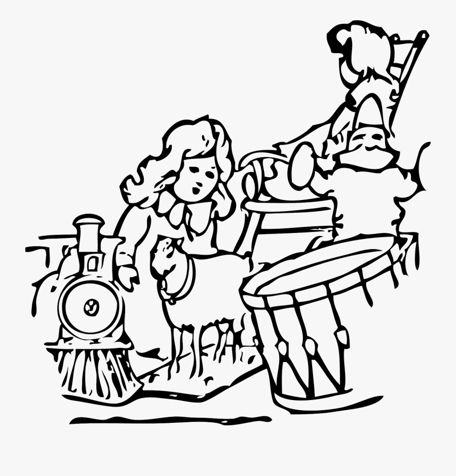 Christmas Prayer Clipart - Christmas Toys Clipart Black And White, Transparent Clipart