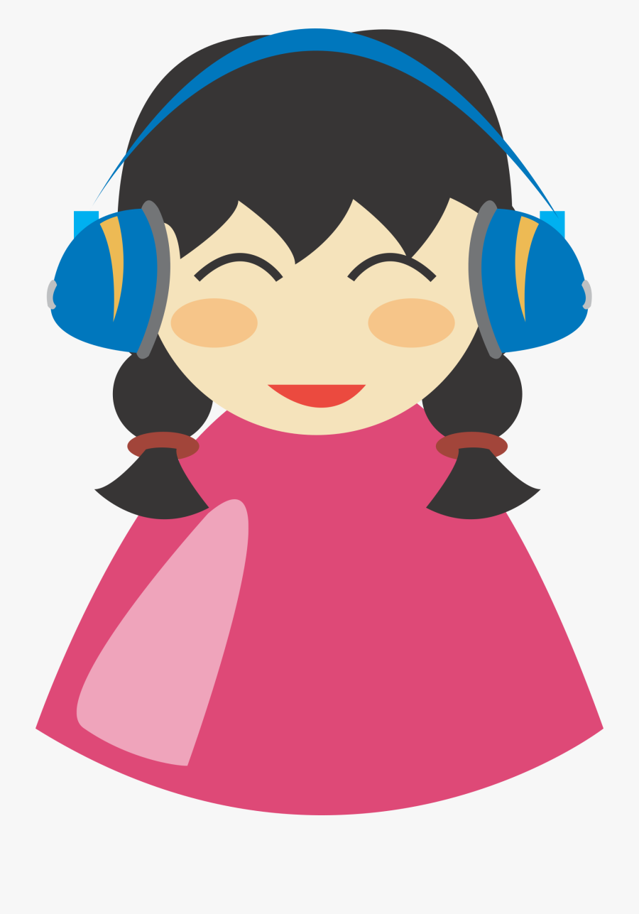 Girl With Headphone Clip Art At Clipart Library - Animasi Earphone, Transparent Clipart