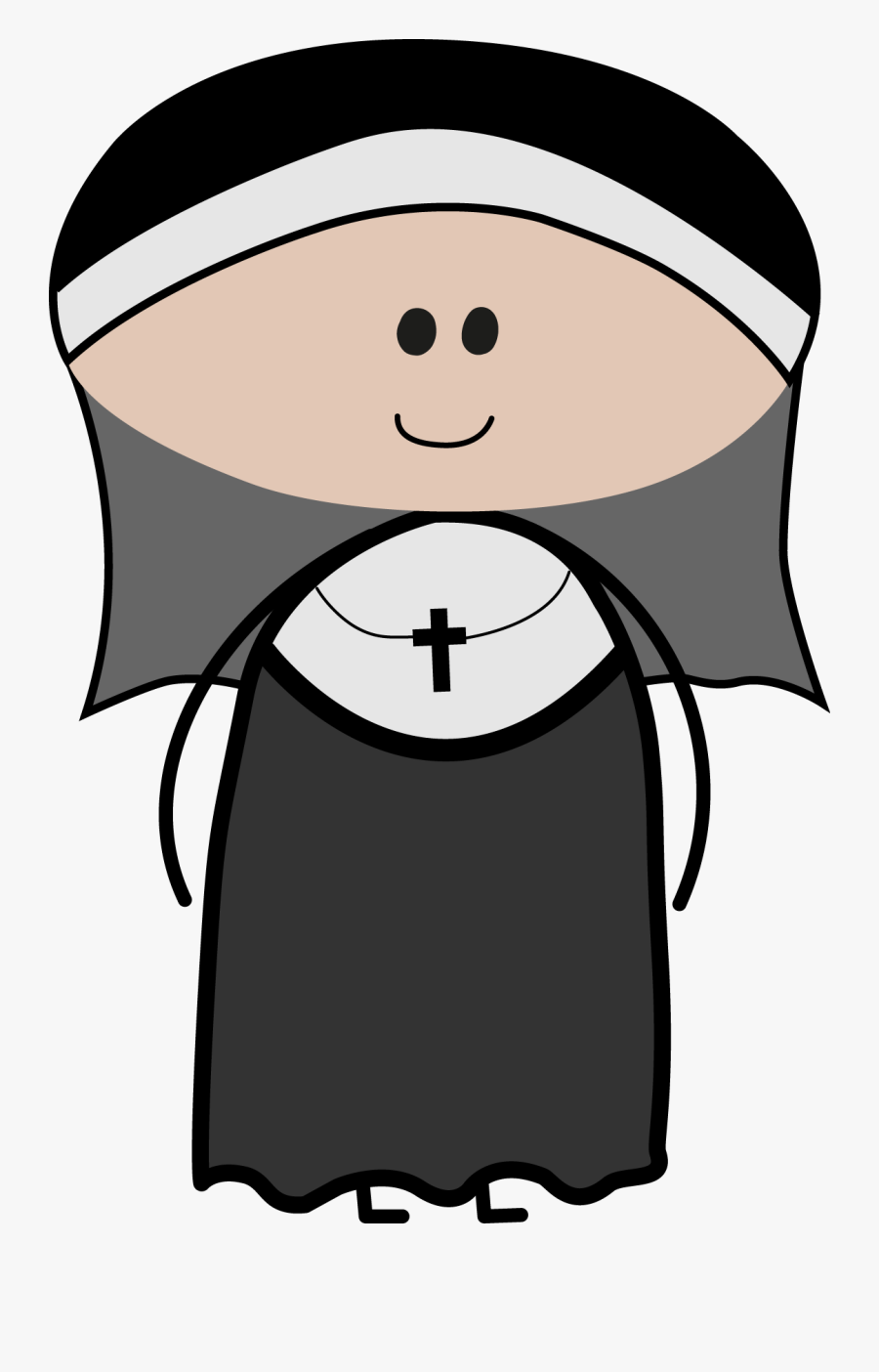 Cute Nun Clipart, Transparent Clipart