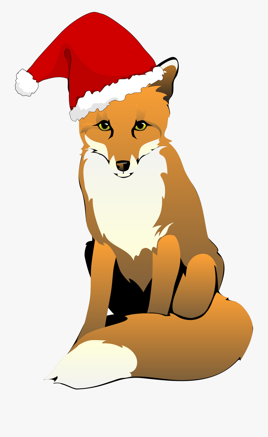 Santa Hat Clipart To Download Free - Fox With Christmas Hat, Transparent Clipart