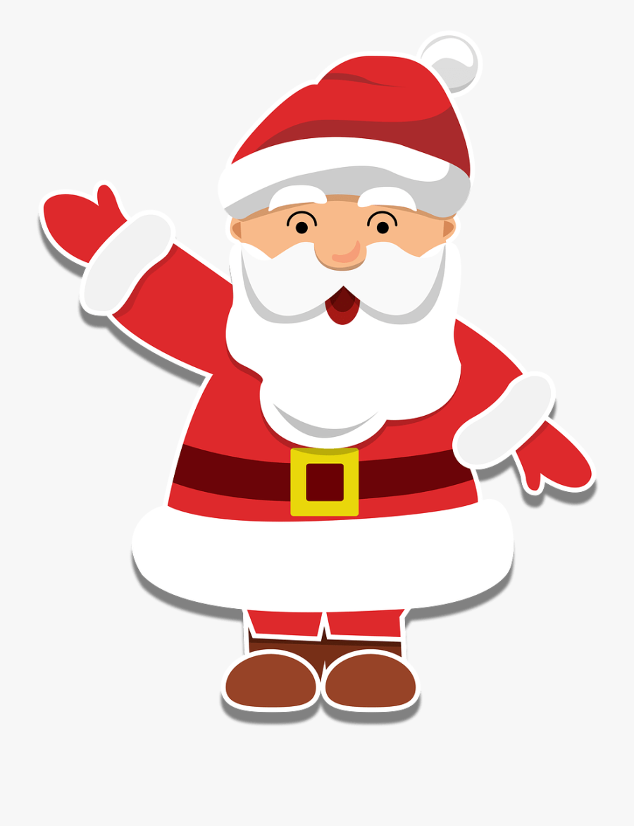 Santa Waving - Santa Waving Clip Art, Transparent Clipart