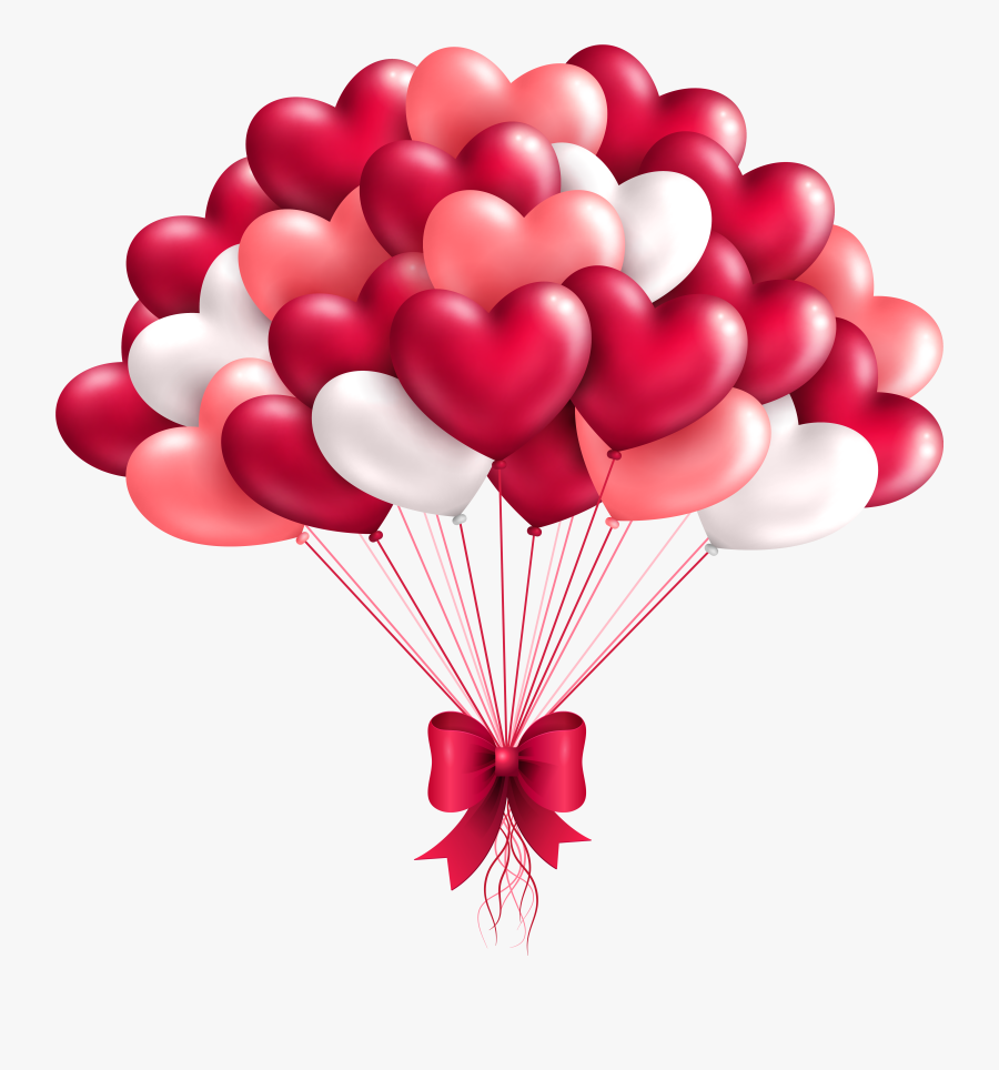 Beautiful Heart Balloons Png - Heart Balloons Clip Art, Transparent Clipart