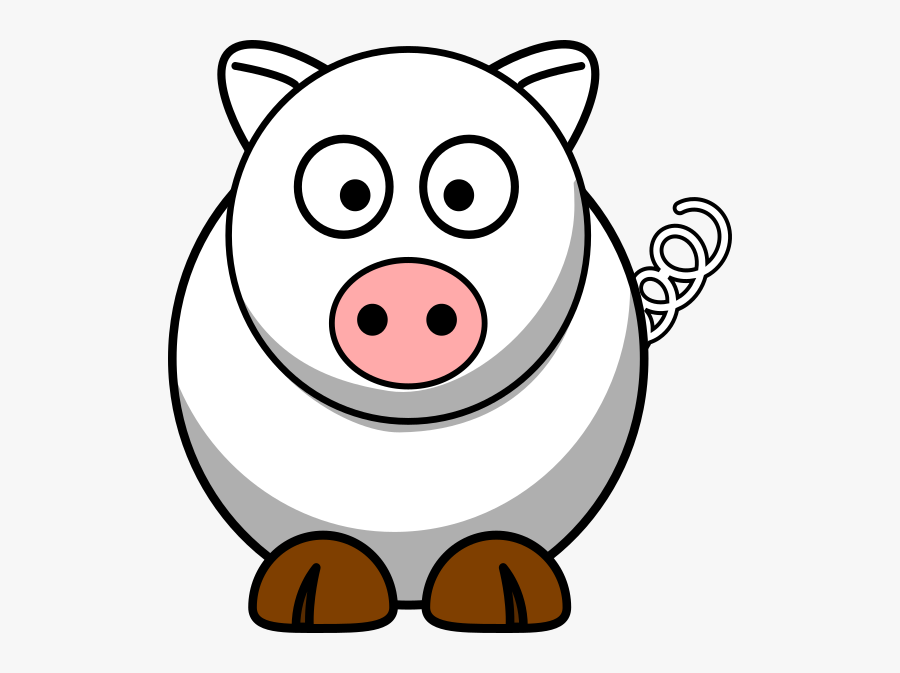 Simple Pig Coloring Page, Transparent Clipart