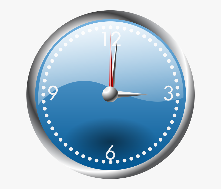 A Blue And Chrome Clock Svg Clip Arts - Blue Clock Clipart Png, Transparent Clipart