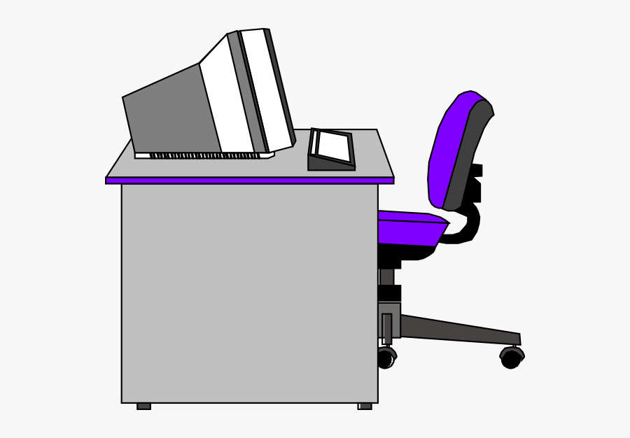 Office Desk Clip Art At Clker - Office Cliparts, Transparent Clipart