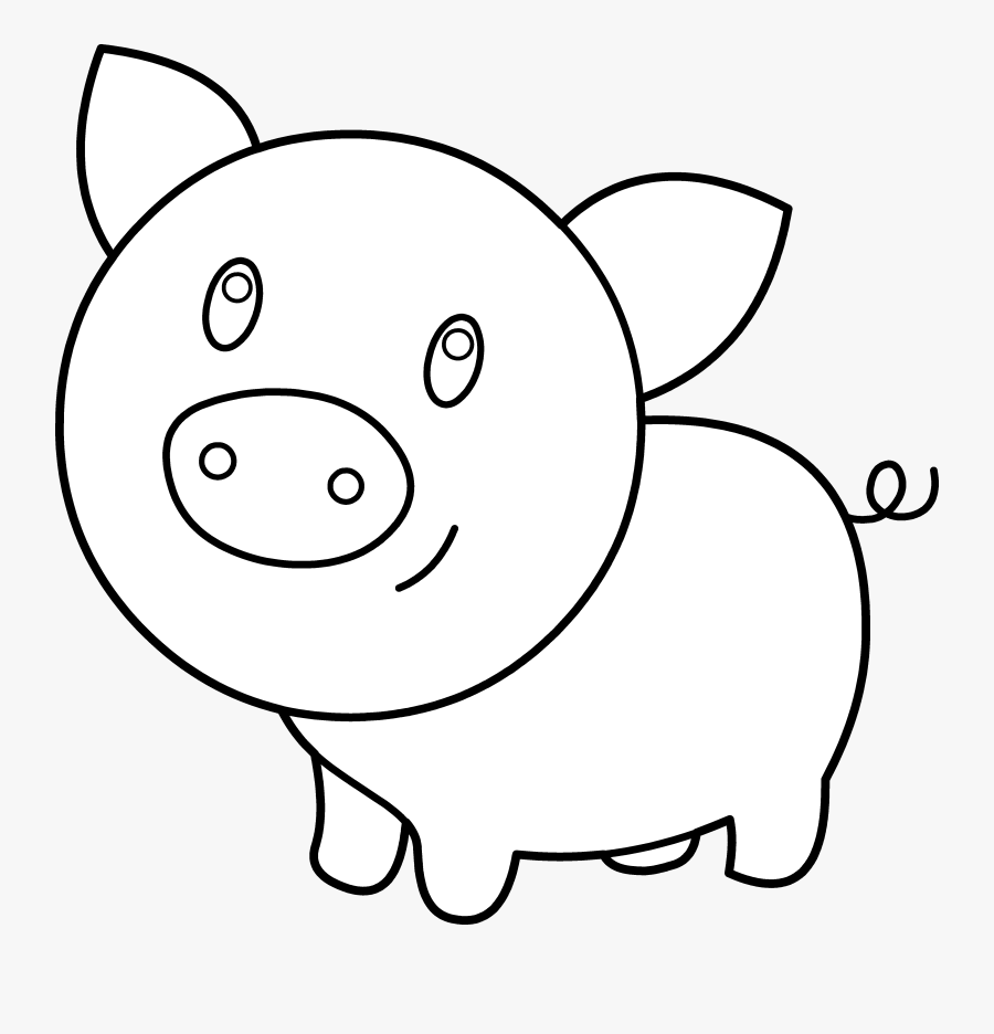 Collection Of Peppa Free - Cartoon Pig Black And White, Transparent Clipart