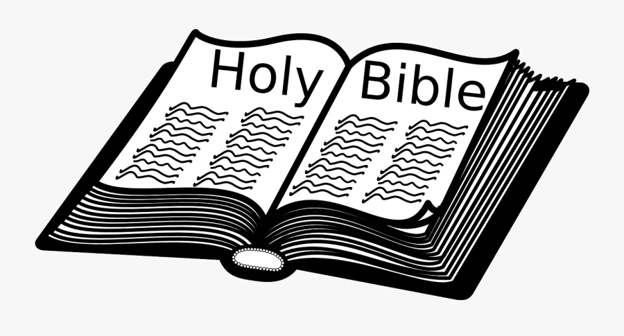 Open Bible Black And White Clipart, Transparent Clipart