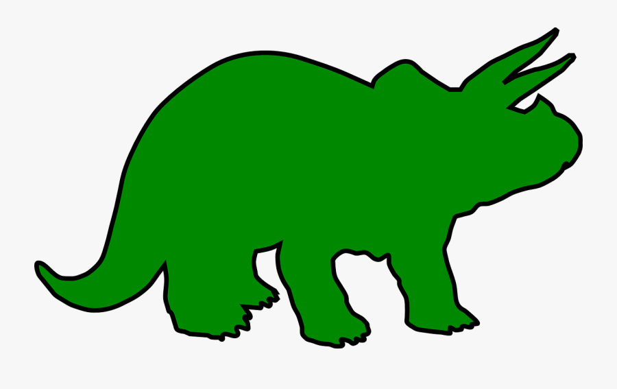 Transparent Dinosaur - Green Triceratops Clipart, Transparent Clipart