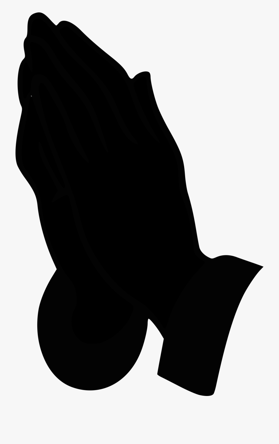 Silhouette,tree,black - Praying Hands Silhouette Clipart, Transparent Clipart