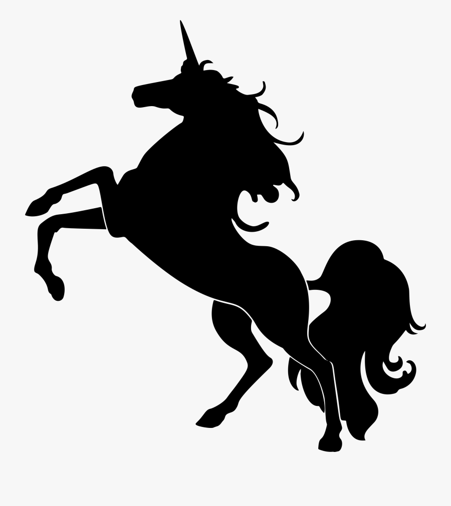 Unicorn Silhouette - Unicorn Silhouette .png, Transparent Clipart