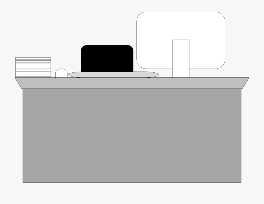 Computer Desk, Transparent Clipart