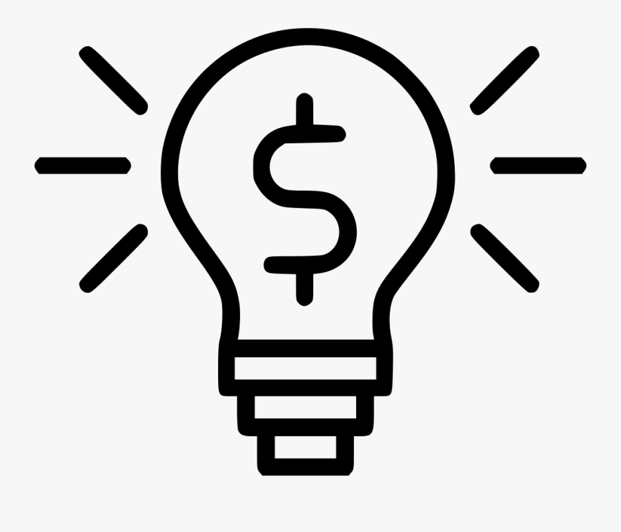 Illuminated Lightbulb Dollar Sign Comments - Light Bulb With Dollar Sign Clipart, Transparent Clipart