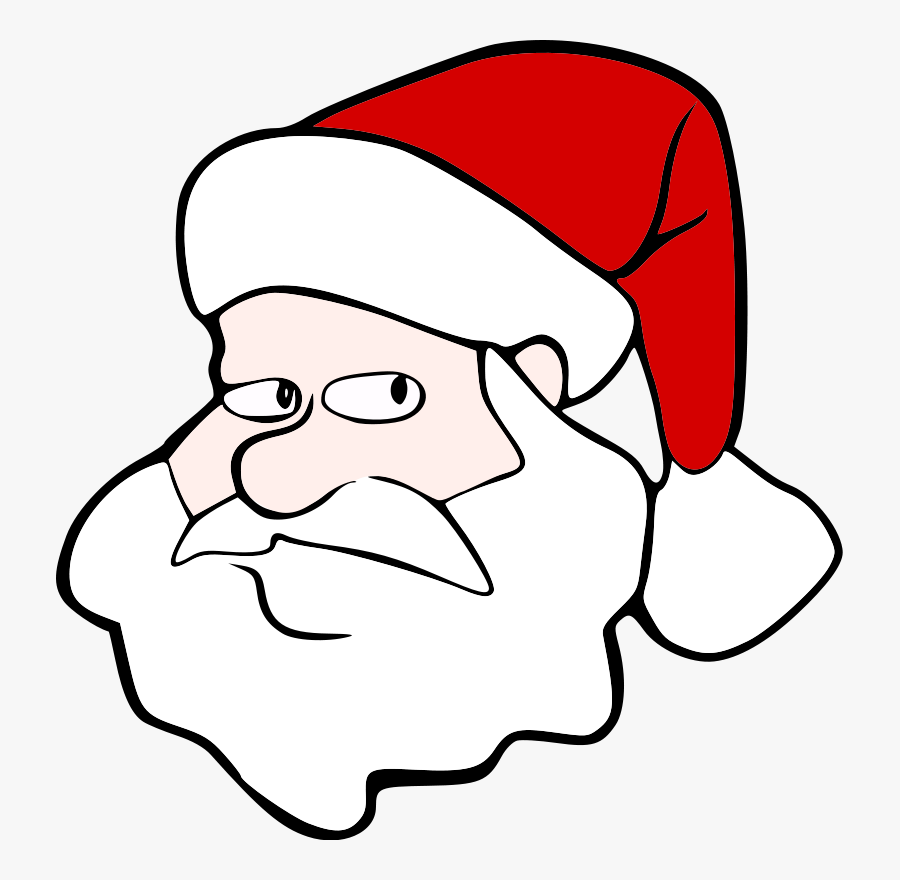 Free Vector Santa Clip Art - Cartoon Santa Head Png, Transparent Clipart