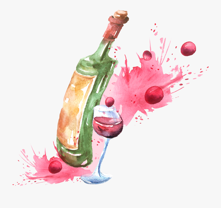 Transparent Bottle Of Wine Clipart, Transparent Clipart