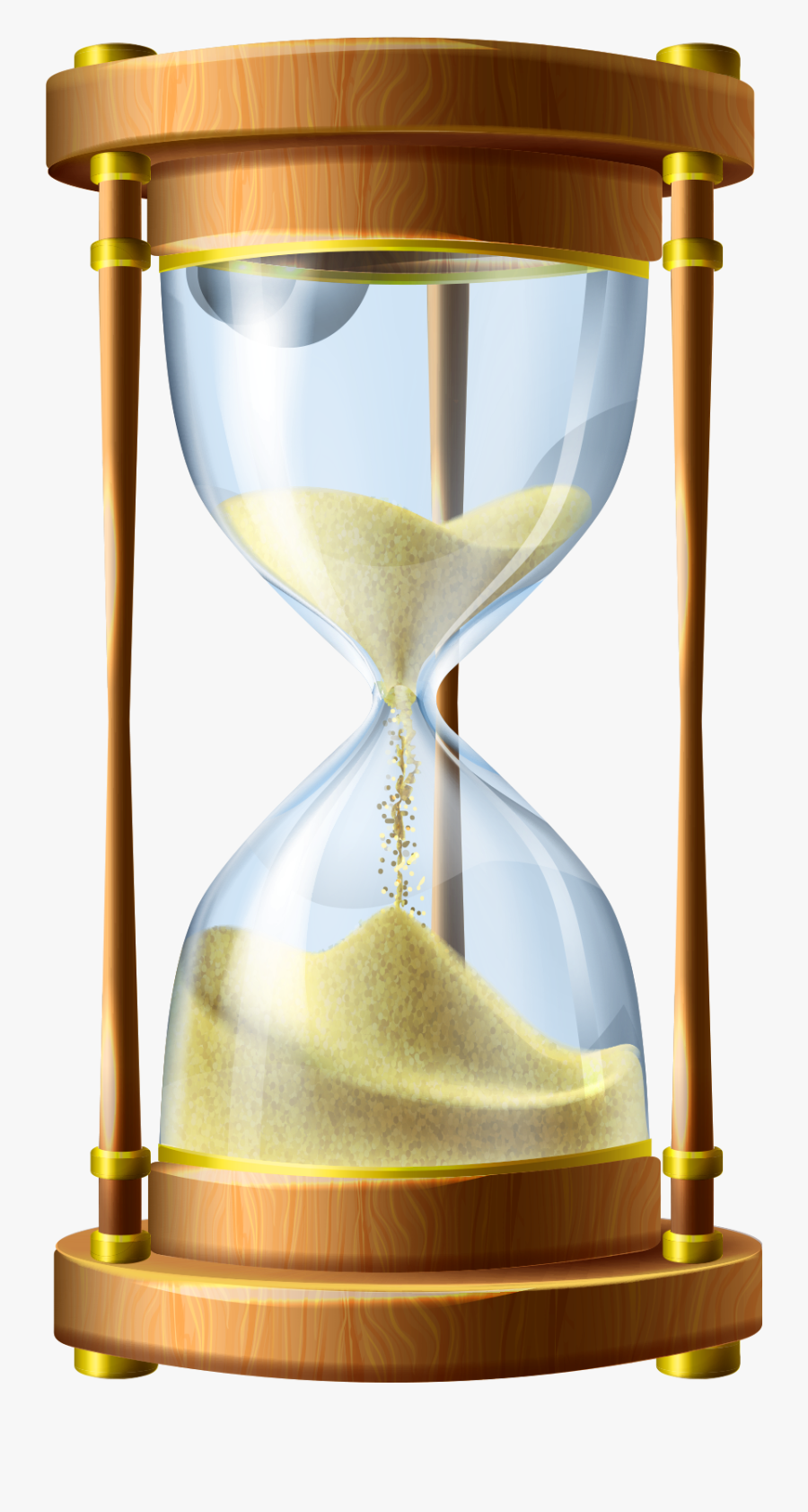 Wooden Sand Clock Png Clip Art Png Image - Sand Clock Png, Transparent Clipart