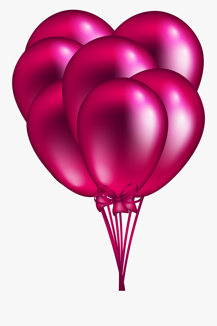 Pink Balloon Bunch Png Clip Art - Red Balloons Transparent Background, Transparent Clipart