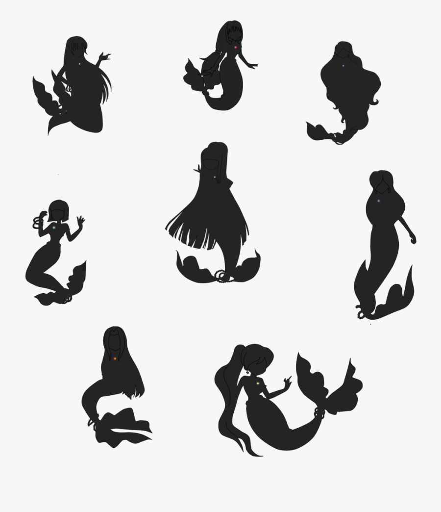 Mermaid Silhouette Png - Mermaid Silhouette Shadow Mermaid, Transparent Clipart