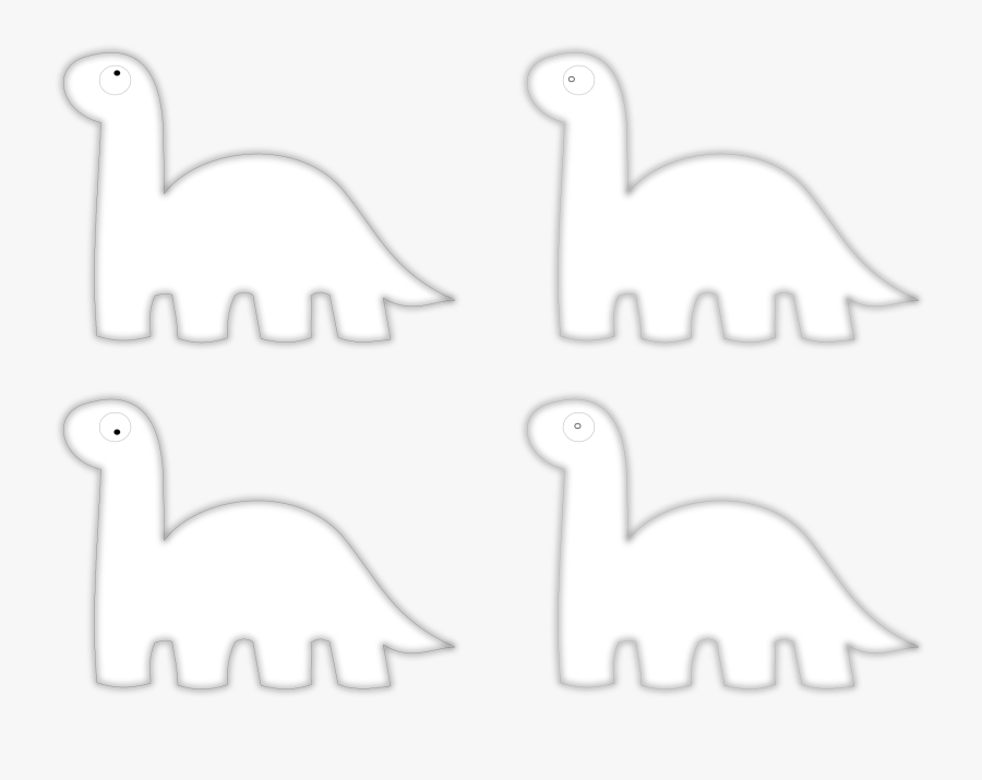 Dinosaur - Clipart - Black - And - White - Dino Icon White Png, Transparent Clipart