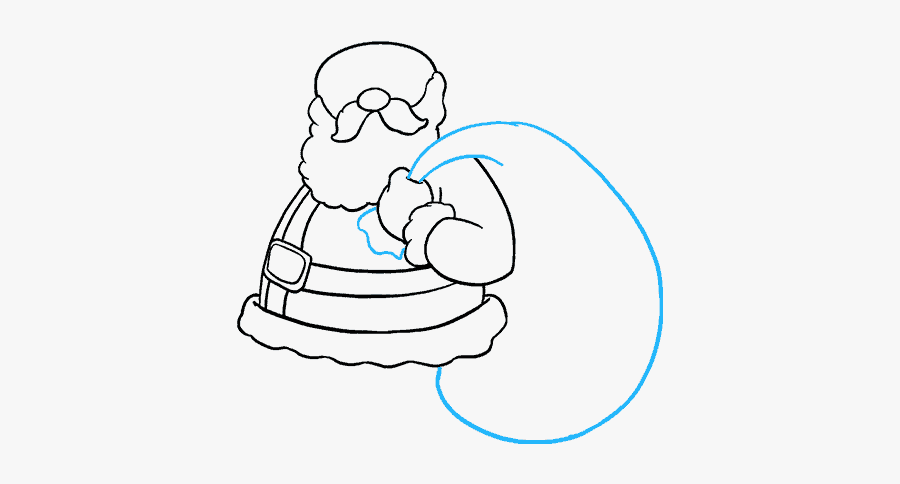 How To Draw Santa Claus - Sketch, Transparent Clipart