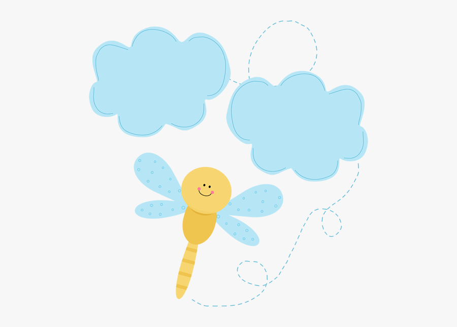 Dragonfly In The Clouds - Cartoon, Transparent Clipart