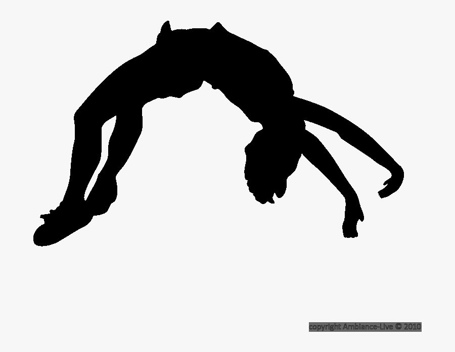 Silhouette Cheerleading Tumbling Gymnastics Clip Art - Flip Cheerleading, Transparent Clipart