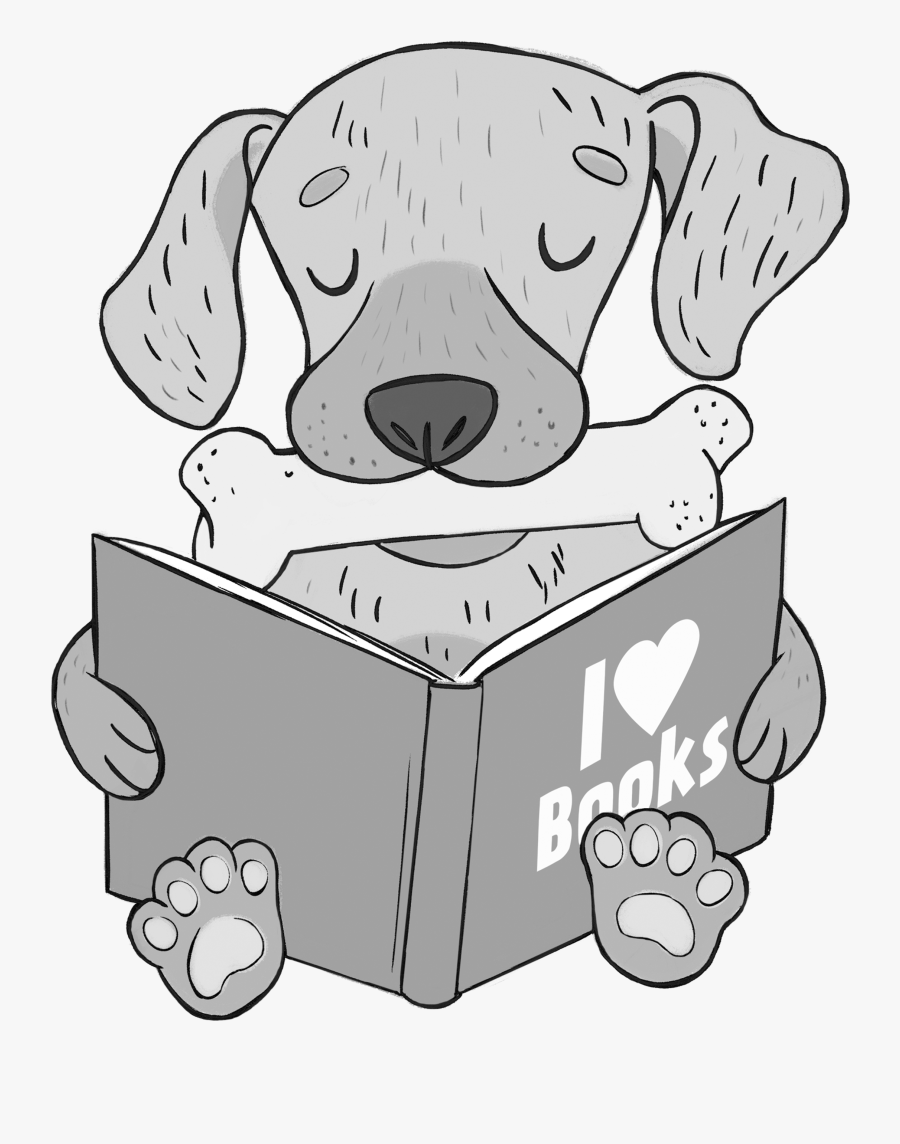 Scholastic Canada Book Fairs - Dog Book Black And White Clipart, Transparent Clipart