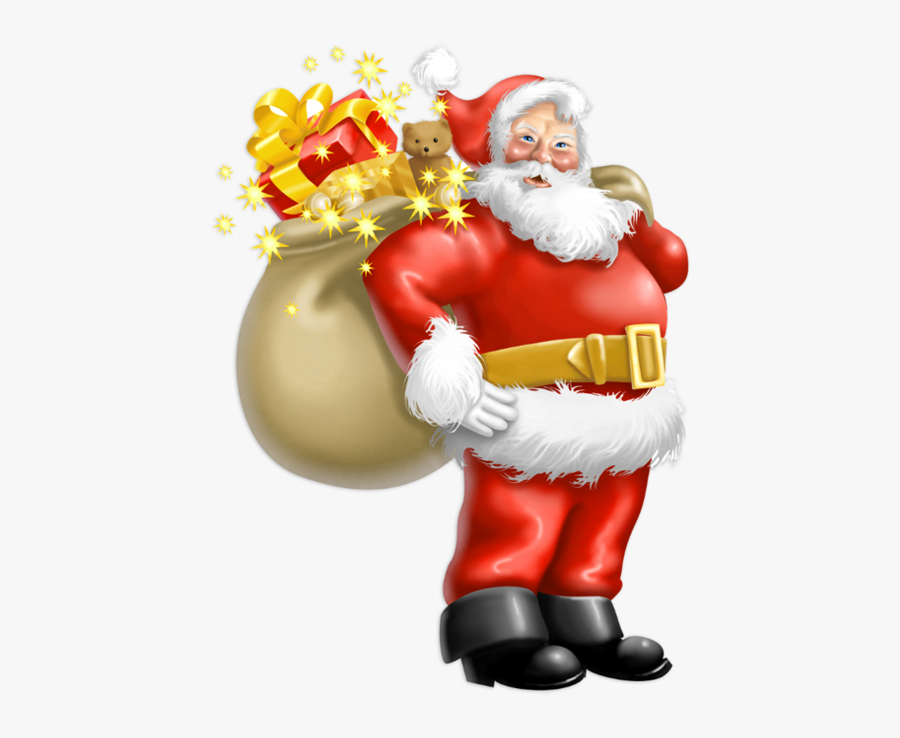 Transparent Santa Claus With Ts Clipart - Christmas Santa Images Png, Transparent Clipart