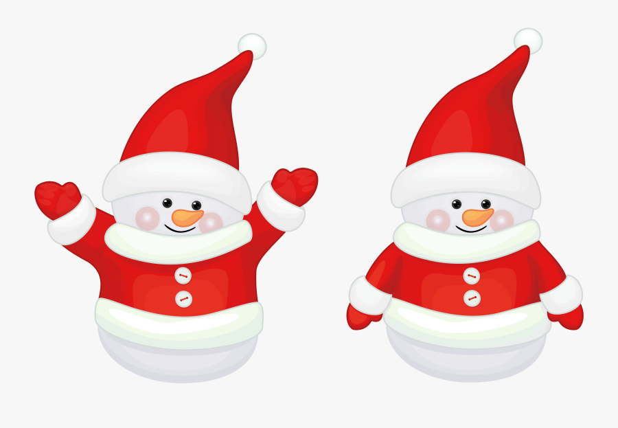 Transparent Cute Red Santa Claus Decor Clipart - Santa Cute Christmas Clipart, Transparent Clipart
