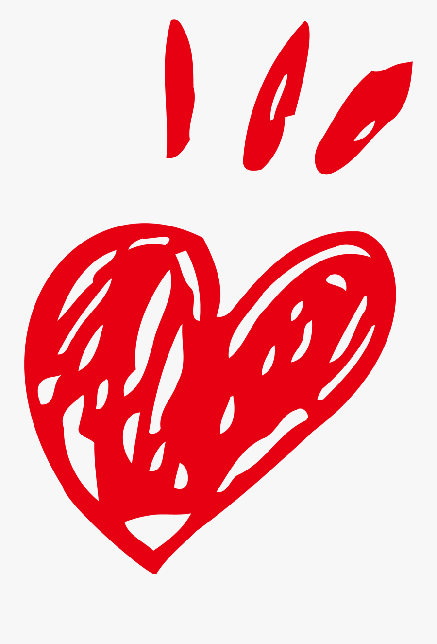 Sidewalk Chalk Cartoon Heart - Heart Crayon Png, Transparent Clipart