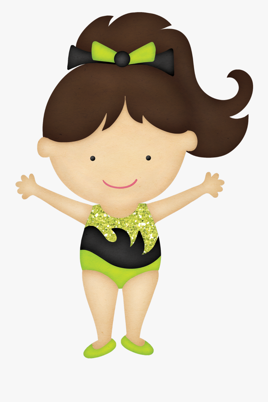 Gymnast Clipart Gymnastics Competition - Cartoon, Transparent Clipart