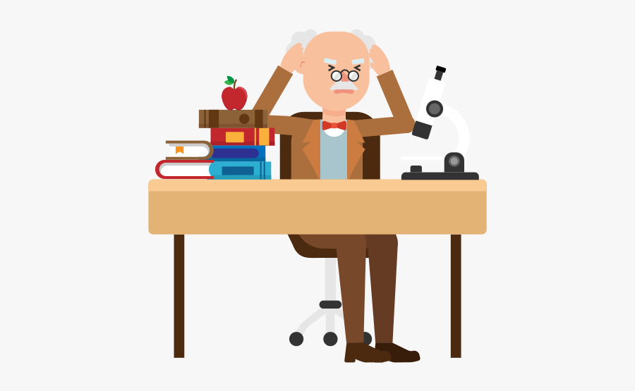 Desk Clipart Tidy Desk - Professor Desk Cartoon, Transparent Clipart