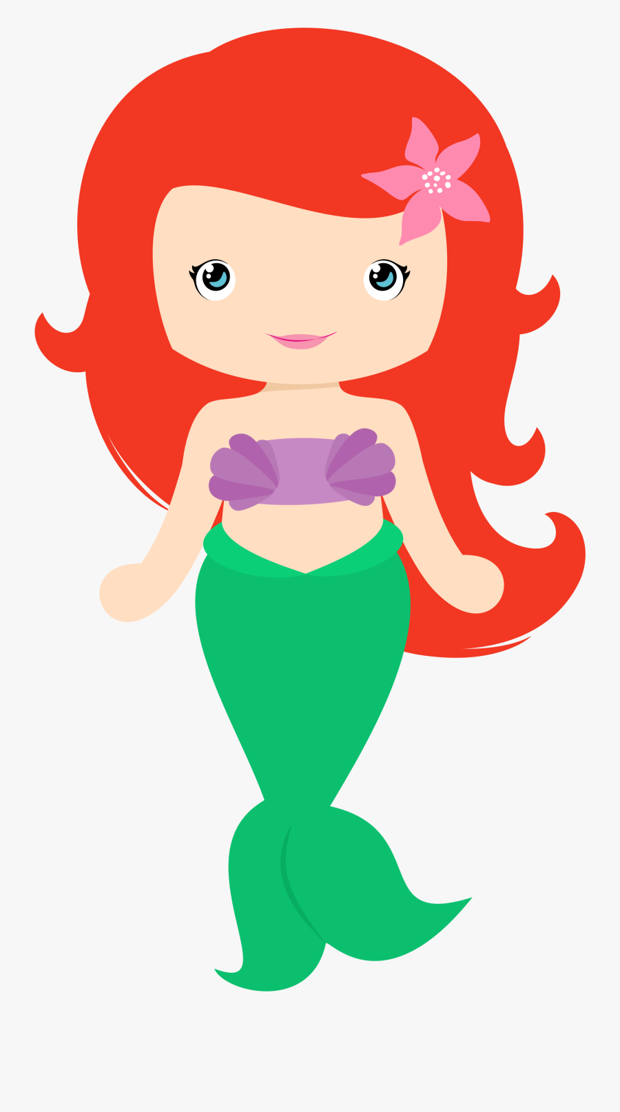Pequena Sereia - Mermaid Clipart Kids, Transparent Clipart