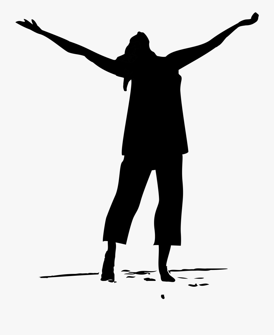 Free Kids Worshiping Silhouette Clipart - Praying Black Woman Silhouette, Transparent Clipart