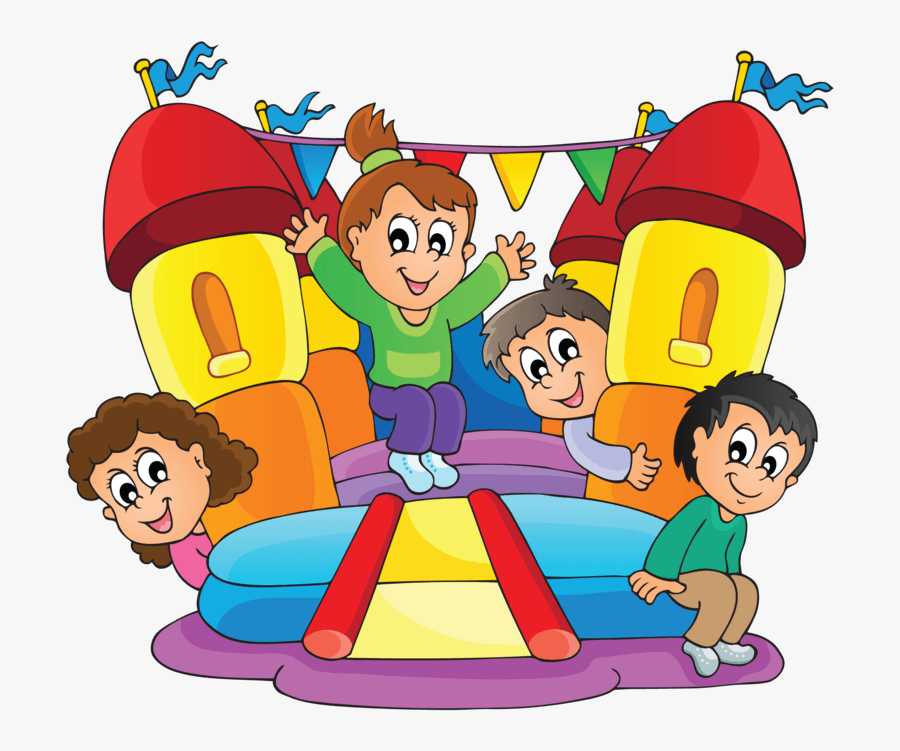 Kids Spring Break Clipart - Bounce House Clip Art, Transparent Clipart