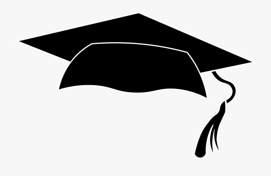 Transparent High School Diploma Clipart - Graduation Hat Clipart Black And White, Transparent Clipart