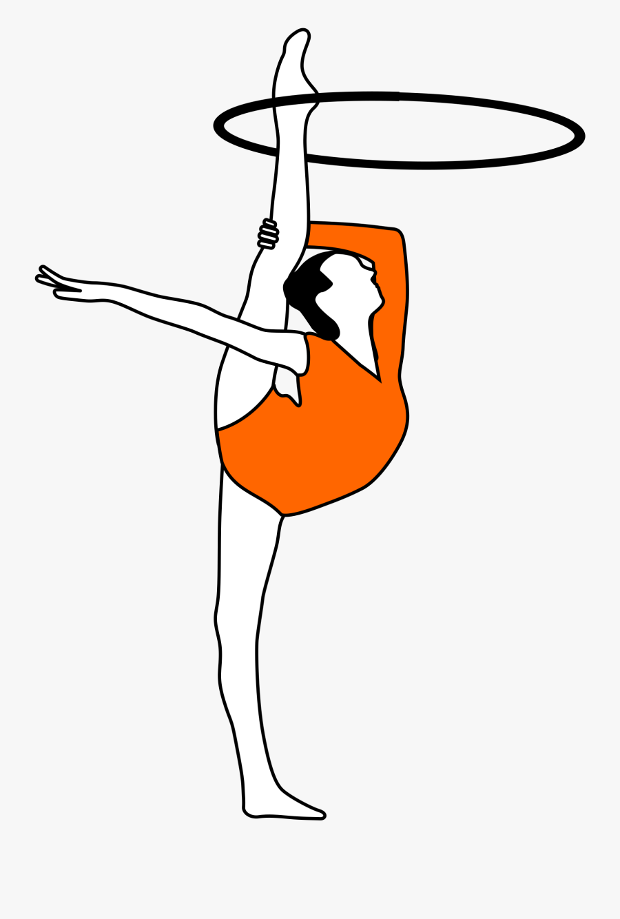 Gymnast Clipart Person Balance - Desenhos De Ginástica Rítmica, Transparent Clipart