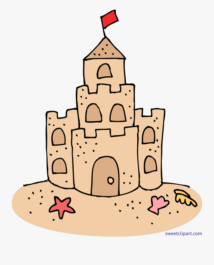 Dragonfly Clipart Castle - Sandcastle Clipart, Transparent Clipart
