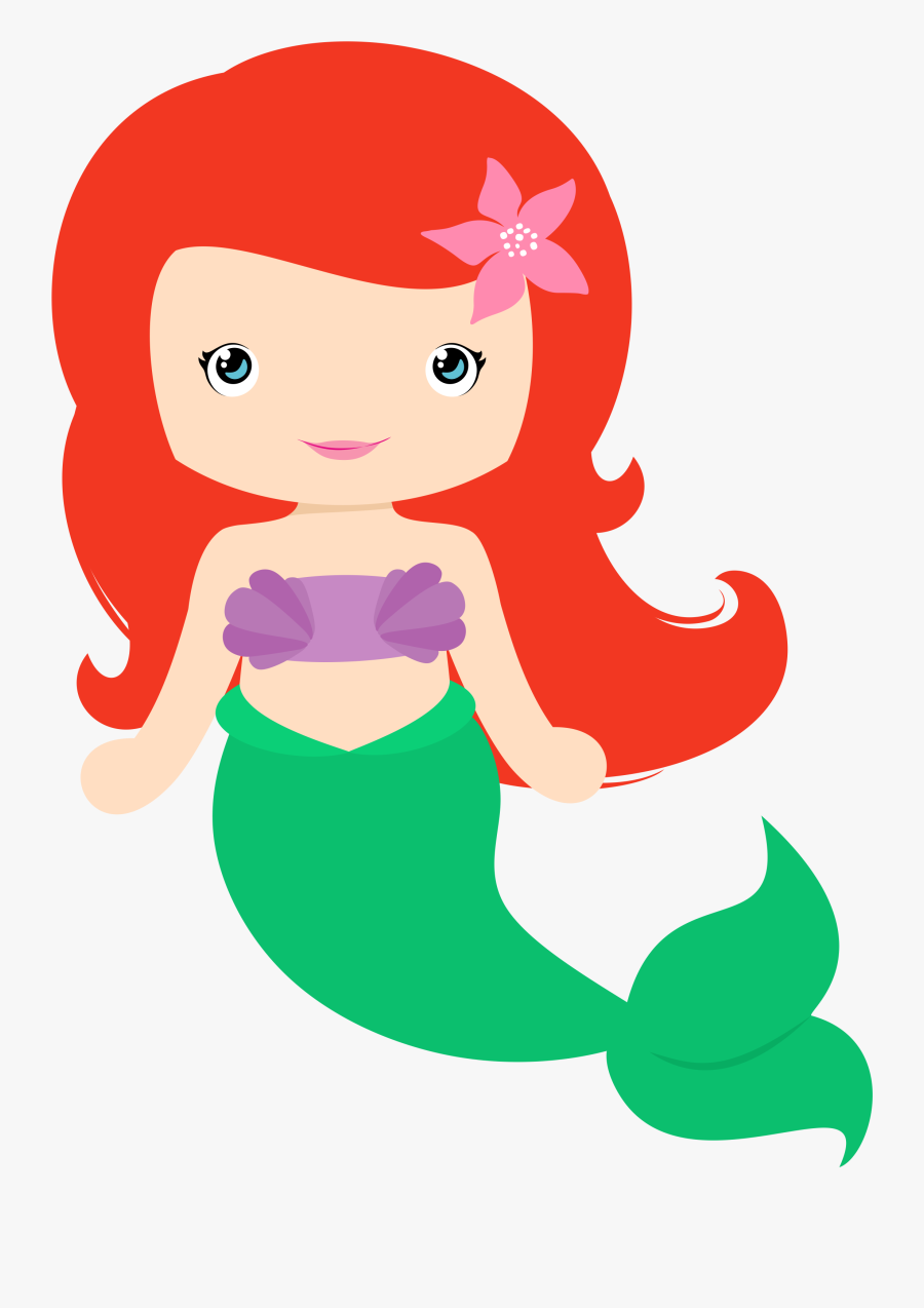 Pequena Sereia - Cartoon Mermaid, Transparent Clipart