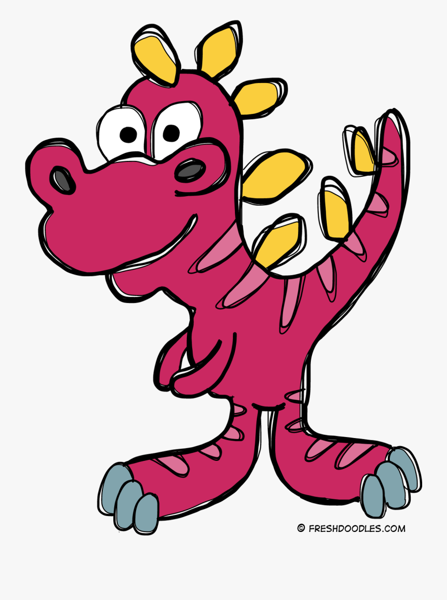 Dinosaur - Clipart - Doodles Dinosaur Kids, Transparent Clipart