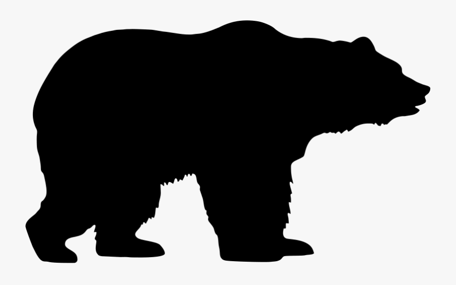American Black Bear Polar Bear Grizzly Bear Clip Art - Silhouette Bear Clipart Black And White, Transparent Clipart