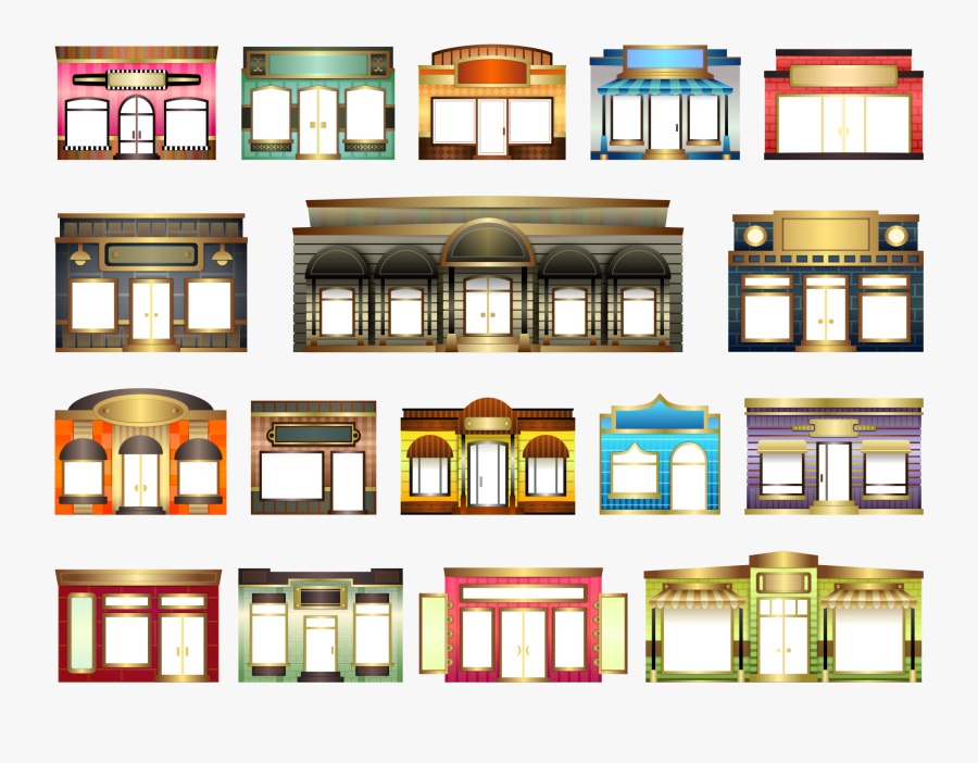 Store Doors Clipart Clipart Freeuse Download - Store Front Clip Art, Transparent Clipart