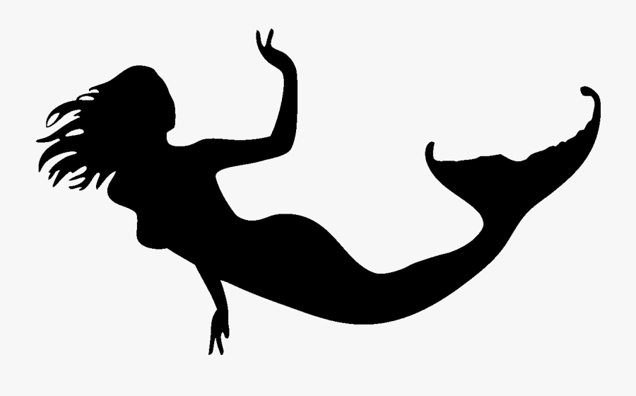 Silhouette Mermaid Photography Drawing Clip Art - White Mermaid Clip Art, Transparent Clipart