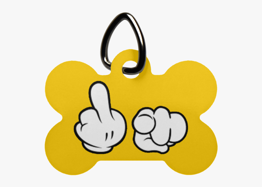Simply Put Dog Bone Pet Tag - Dibujos De Manos De Mickey Mouse, Transparent Clipart