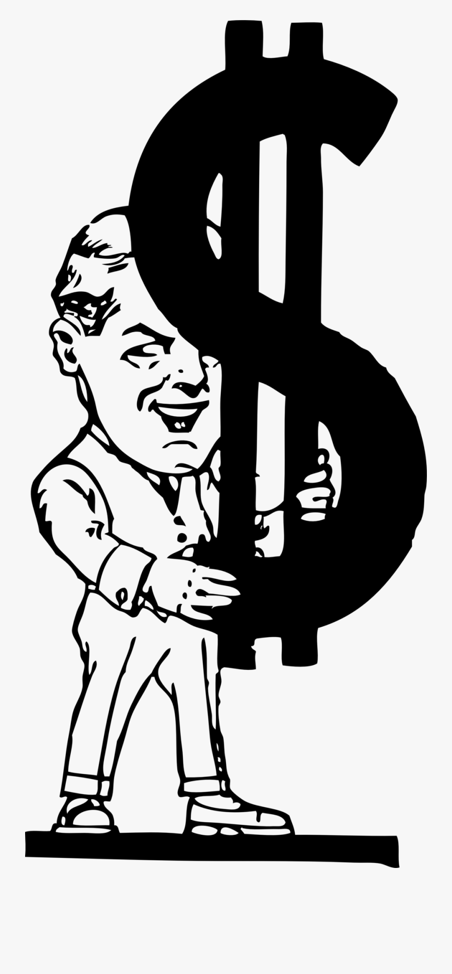 Man Carrying Dollar Sign - Money Is My Life Quotes, Transparent Clipart