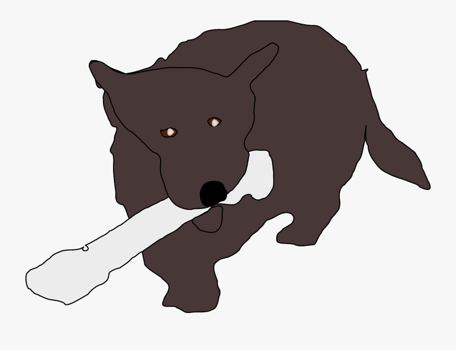 Dog With Bone - หมา คาบ กระดูก การ์ตูน, Transparent Clipart