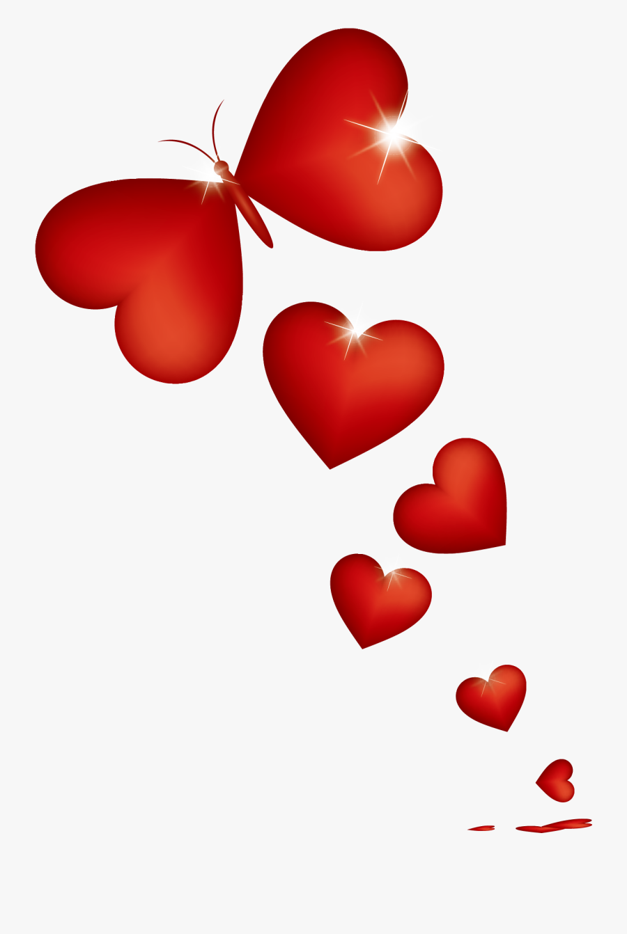 Butterfly Heart Valentines Day Clip Art - Good Morning My Beautiful You, Transparent Clipart