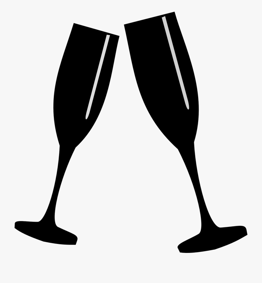 Glasses Champagne Toast - Champagne Glass Vector Png, Transparent Clipart